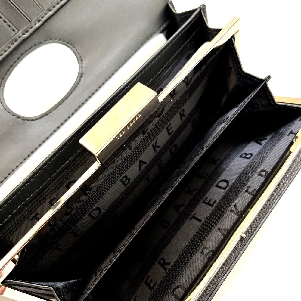 NWT Ted Baker London Boxed 2pc Wallet & Card Case Set Leather Blue Print Gift - Picture 9 of 13
